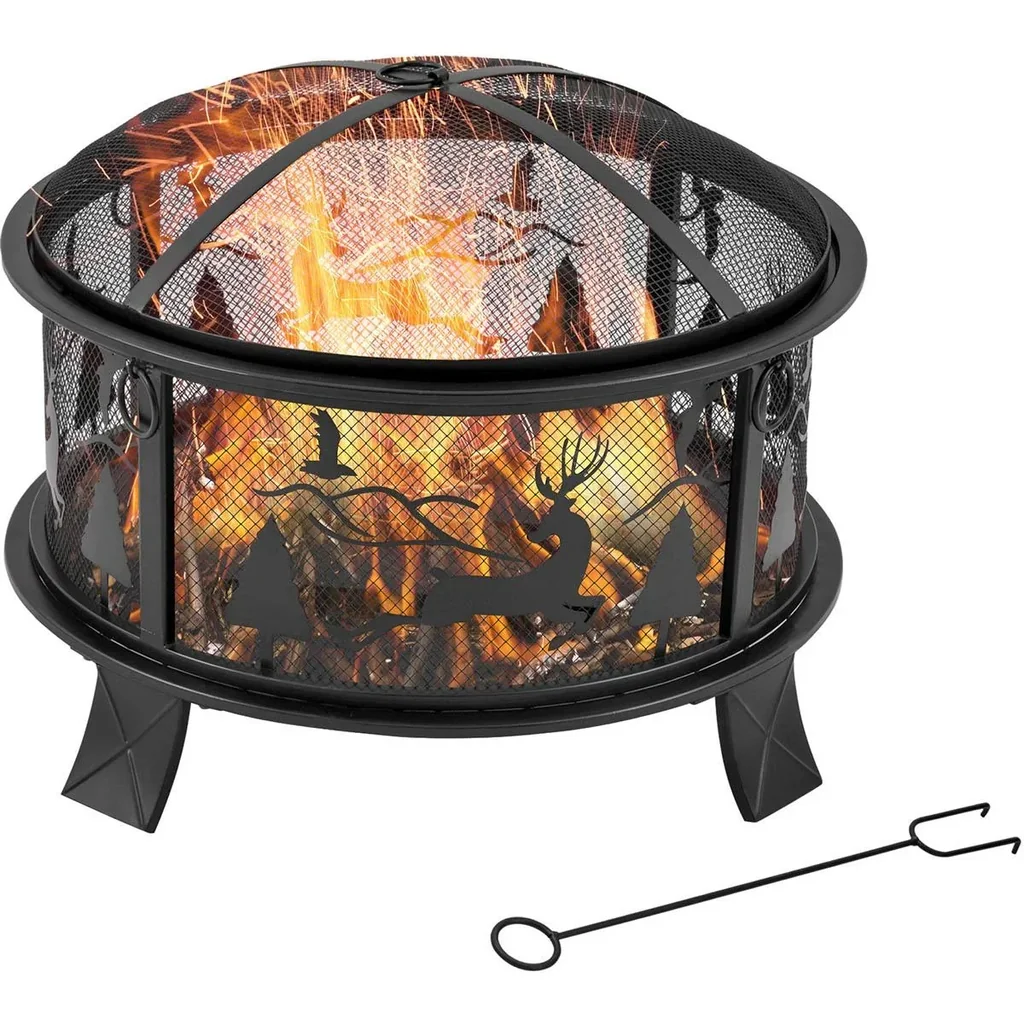 Feuerkorb mit Deckel 60 x 46 cm