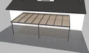 Terrassendach Premium, anthrazit, 8125 x 4060 mm - Polycarbonat Stegplatten 16 mm, bronze
