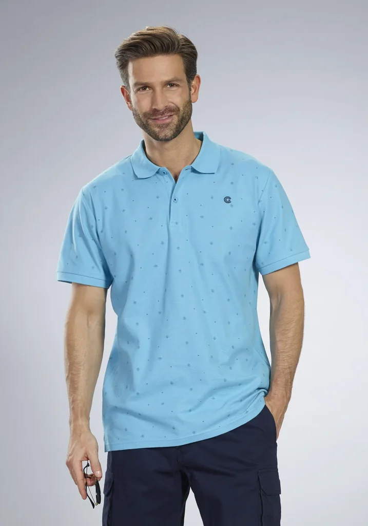 Poloshirt bedruckt, Farbe apua, Gr.XL