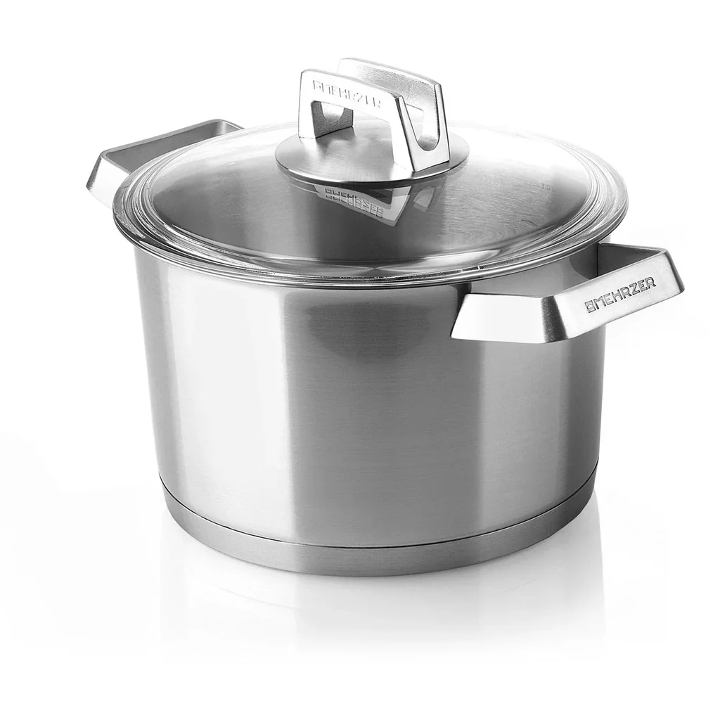 Mehrzer Premium - Hoher Kochtopf mit Deckel - 24 cm - Edelstahl