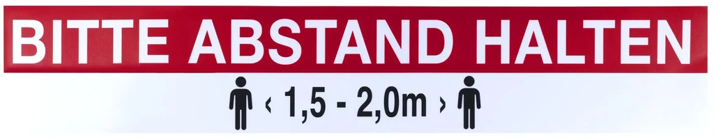 Boden- und Wandaufkleber "Abstand halten / Figur"
