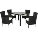 Gartenset Korb 9-teilig und für 4 Personen