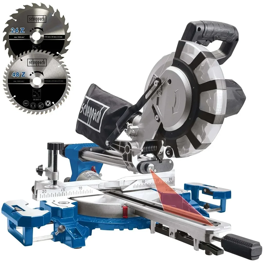 Kapp- und Zugsäge HM216SPX - 2000W | 210mm | Laser | 2 Blätter