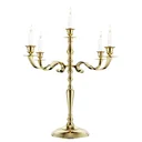 Kerzenleuchter gold glänzend aus Aluminium 60cm 5-armig