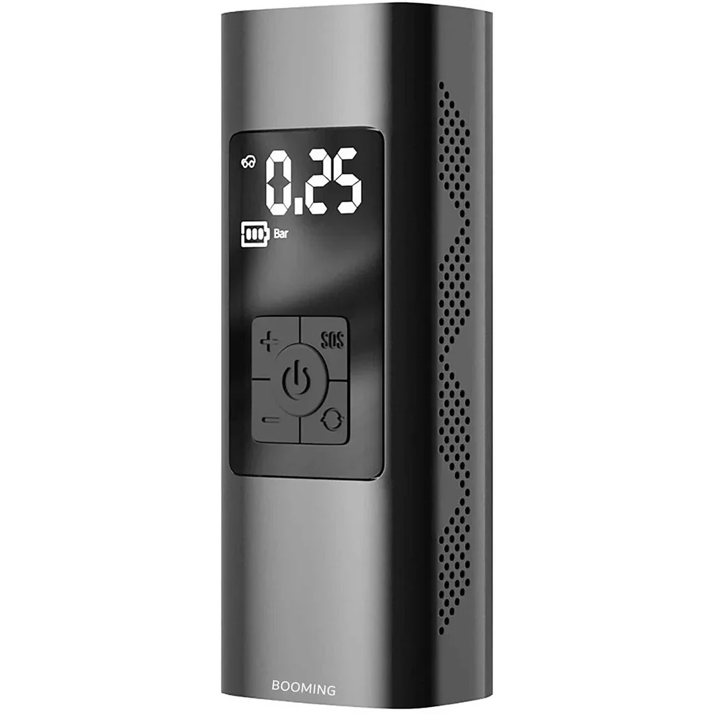 Pure4u CAR2 Tragbarer Kompressor - Elektrische Reifenpumpe - USB Wiederaufladbar - LED - Powerbank