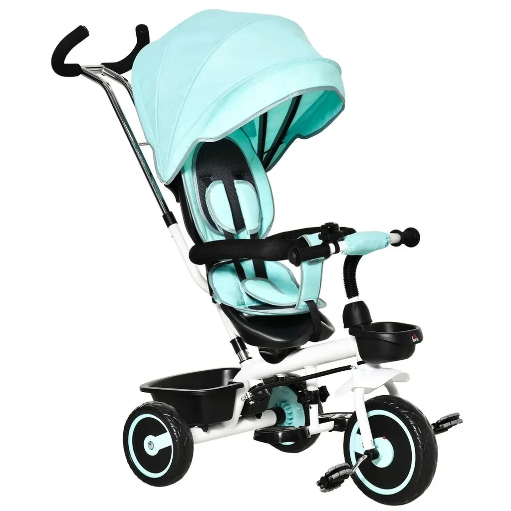 2 in 1 Dreirad Kinderwagen 100 cm x 48 cm x 106 cm