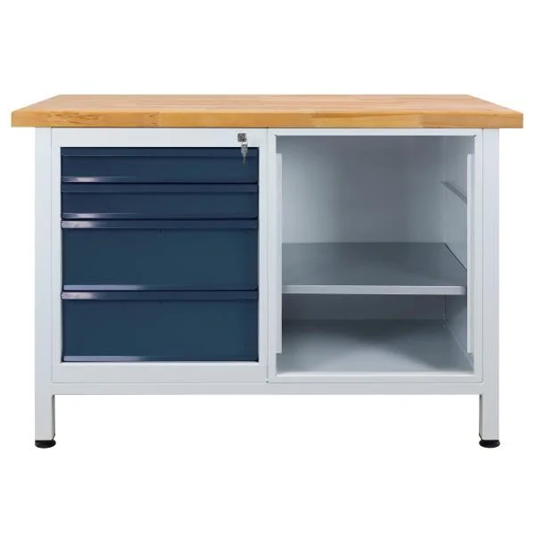 Werkbank "Premium" 4 Schubladen, 1 Fachboden, L1200xB600xH840mm
