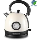 Elektrischer Retro-Wasserkocher 1,8 L Inhalt / 2200 W - Creme