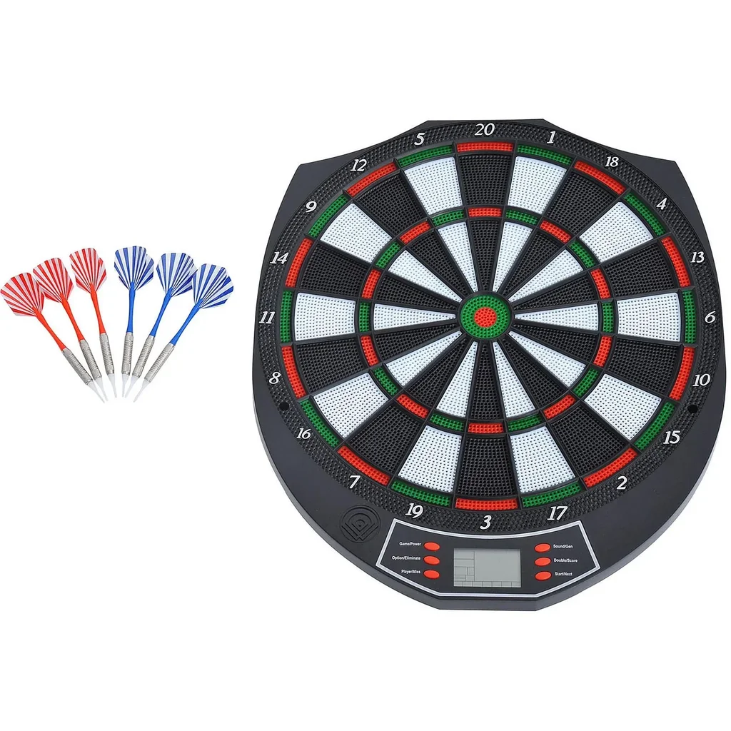 Elektronische Dartscheibe Dartboard soft Dart inkl. 6 Pfeile