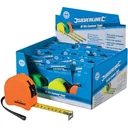 Buntes ergonomisches Maßband, Displaykarton 18 Stück, 8 x 25 mm