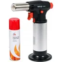 Crème brulee Brenner mit Nachfüllgas - mit Piezo-Zündung - 200W - mit Sperrfunktion