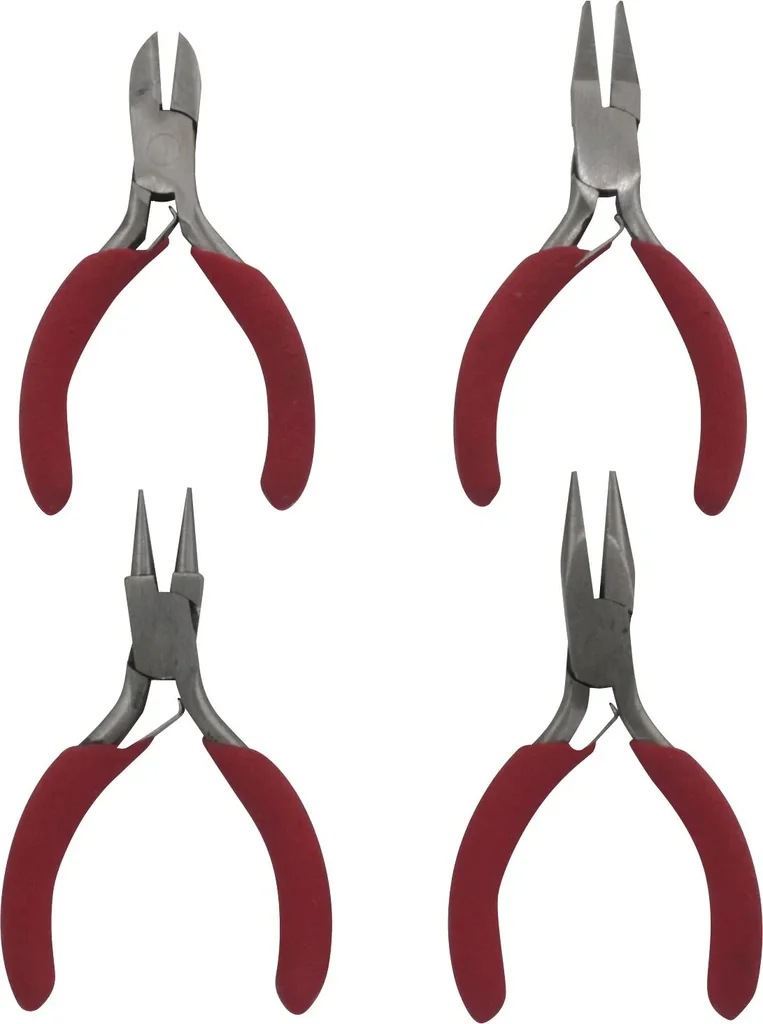 Mini-Zangen: Seitenschneider, Spitzzange, Rundzange, Flachzange