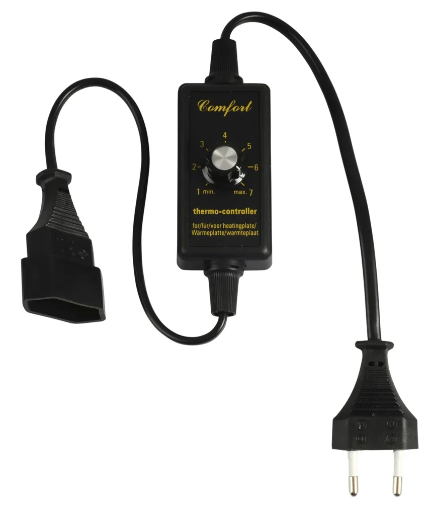 Stufenloser Temperaturregler 20-100%, mit Stecker und Gegensteckverbindung