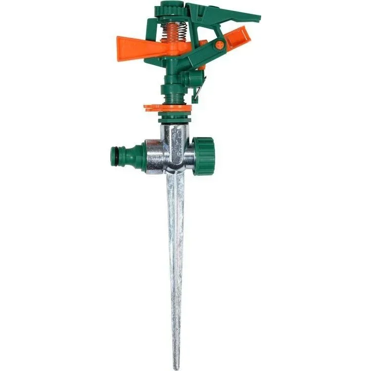 Kreisregner - Rasensprenger auf Metalldorn - 24m - 6 Funktionen