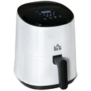 Heißluftfritteuse 2,5 L 1300W mit 7 Menukörben mit Antihaftbeschichtung Stahl weiß + schwarz 33,9 x 24,9 x 29,9 cm