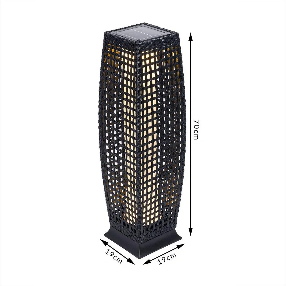 Solar-Gartenleuchte Polyrotan 25 LED 70cm