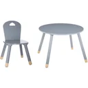 NL SET - 1x Hochstuhl und Kindertisch - Grau