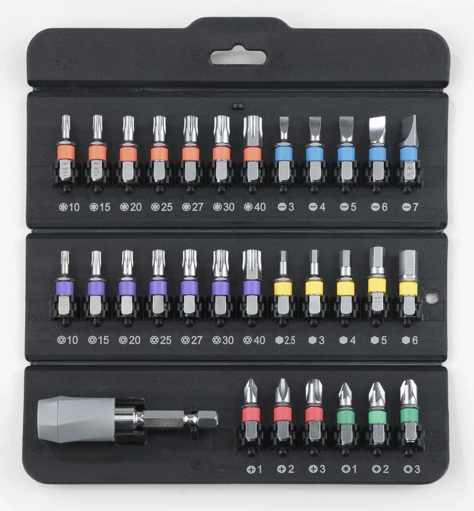 Bit Set 1/4", 31-teilig in 3-eckiger Kunststoffbox (faltbar)