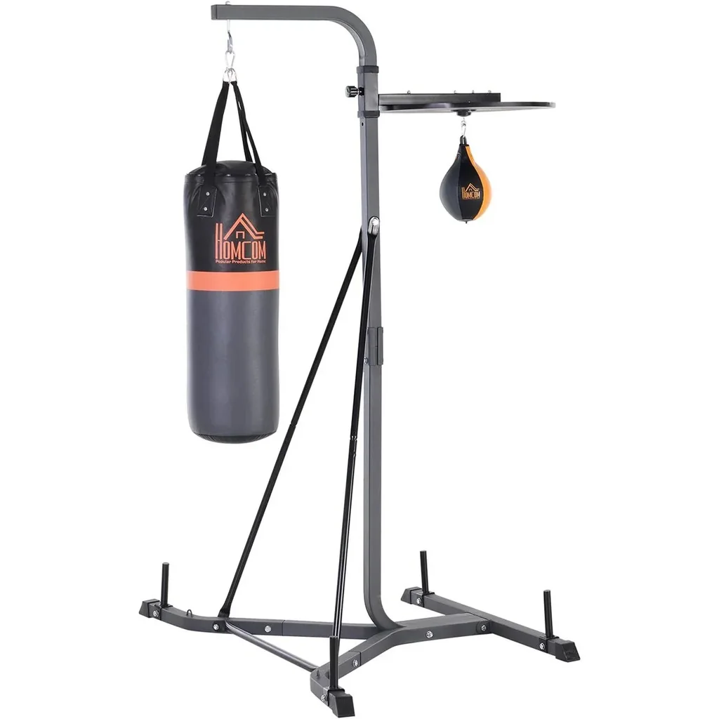 Boxsackständer mit Punchingball schwarz