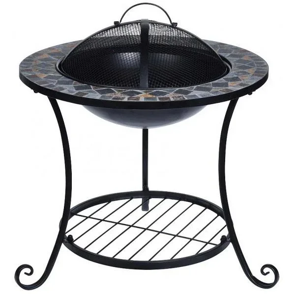 Pro Garden Gartenkamin Mosaik-Design - 62x20x63cm