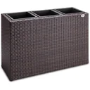 Polyrattan Blumentopf braun 83x30,5x60cm