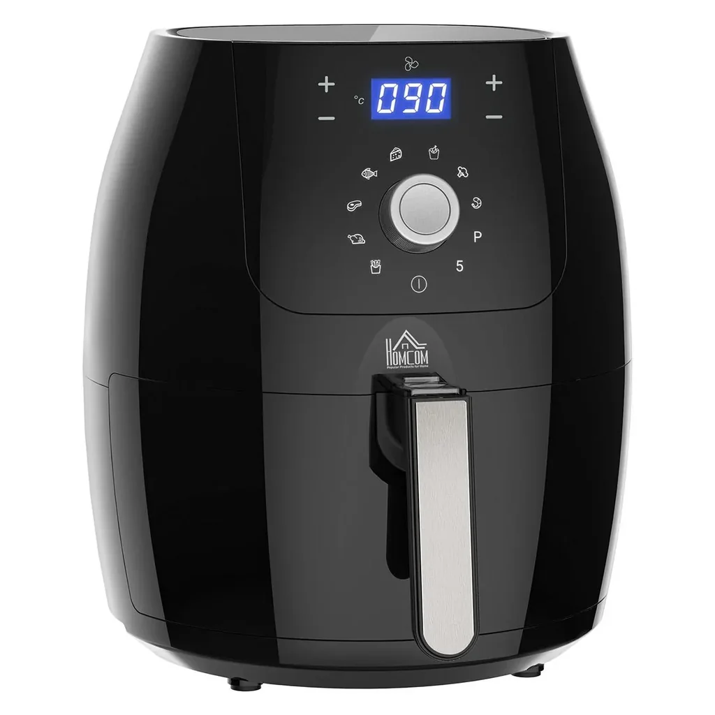 Heißluftfritteuse Luftfritteuse Airfryer Edelstahl Frittierkorb 5,5L 1700W mit Digitalem LED-Touchscreen Heißluftfritteu