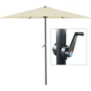 Sonnenschirm aus Aluminium - Ø 300cm - mit Girlande beige