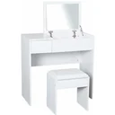 Schminktisch Frisiertisch mit Hocker Weiß 80 x 40 x 79cm