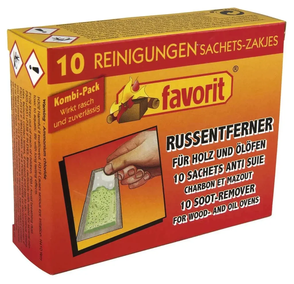 Rußentferner für Holz- und Ölöfen, 10 Beutel