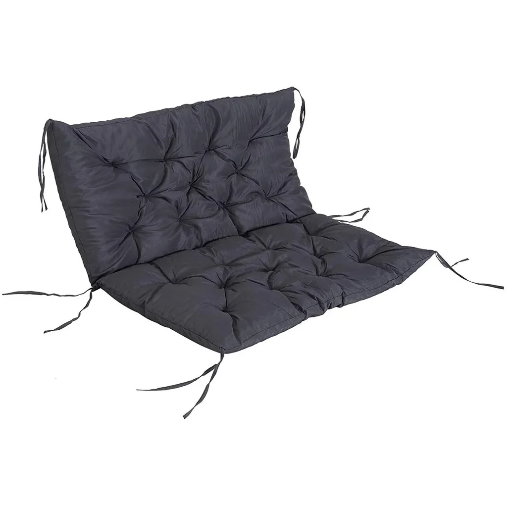 Bankauflage Auflage für Gartenbank Hollywoodschaukel Polster Grau