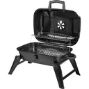 Klappgrill Kohlegrill Standgrill tragbar Tischgrill BBQ Metall Schwarz 59 x 43 x 36 cm