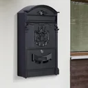 Postkasten Briefkasten Wandbriefkasten abschließbar mit Schutzklappe inkl. 2 Schlüssel