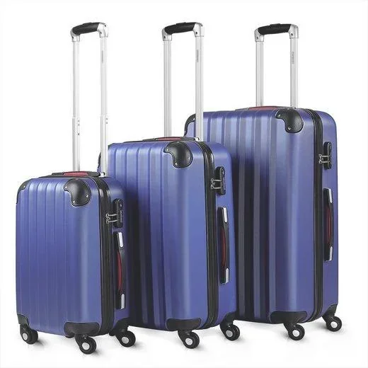 Kofferset Hartschale 3-teilig blau M/L/XL