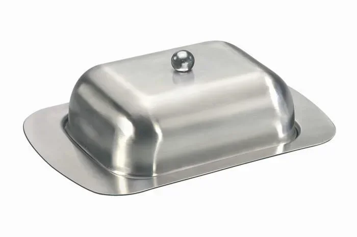 Butterdose mit Haube, Edelstahl, 250 g
