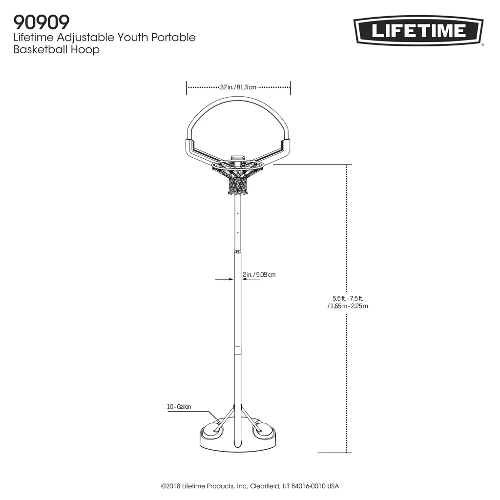 Basketball Korb Nebraska blau