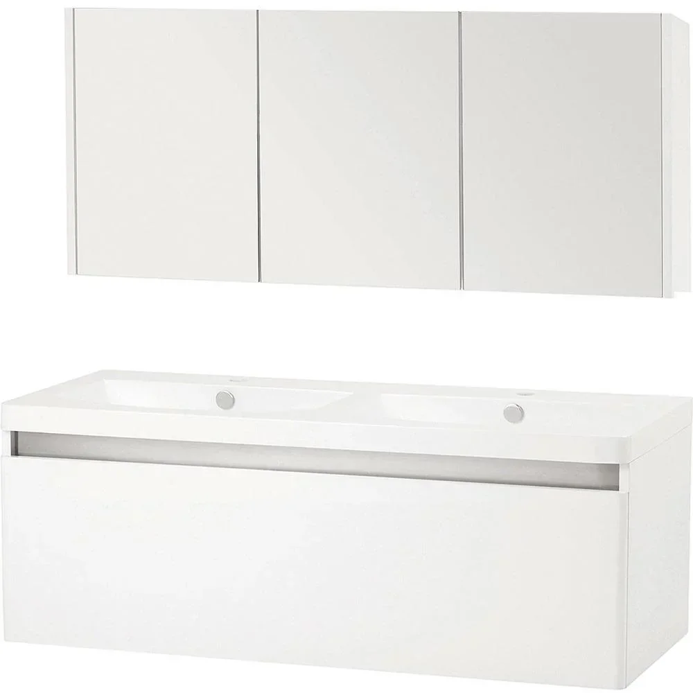 Badezimmermöbel Stripe 120cm - Weiss