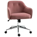 Bürostuhl mit Wippenfunktion Home-Office-Stuhl höhenverstellbarer Schreibtischstuhl ergonomisch 360°-Drehräder Samt-Tou