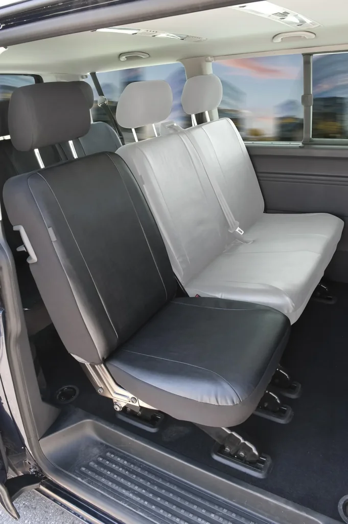 Passform Sitzbezüge für VW T5 für Einzelsitz hinten aus Kunstleder ab BJ 04/2003 bis 06/2015