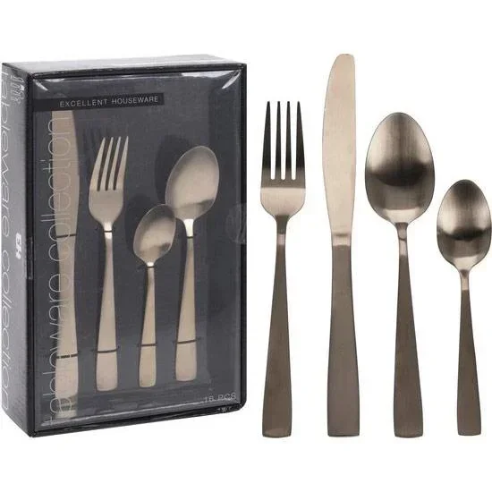 Besteckset - 16 Teile - Gold matt
