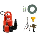 Tauch-Schmutzwasserpumpe 15 Meter Gartenschlauch, Garten-Sprinkler, Teleskop-Rasensprenger und Wasserhahn