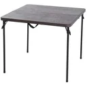 Klapptisch Campingtisch 86x86cm Metall Kaffeebraun