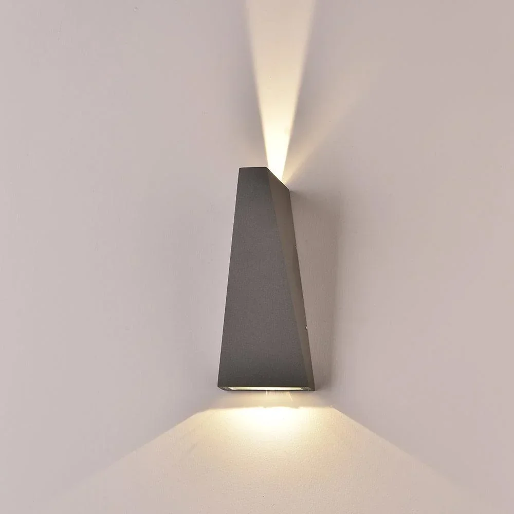 VT-826 LED-Wandleuchte - für den Innen- und Außenbereich - 6W - 3000K - 660 Lumen - Grau