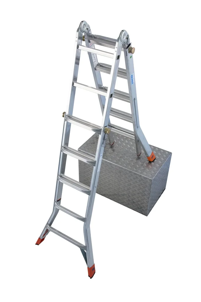 Gelenk Teleskopleiter Alu, 4 x 5 Sprossen