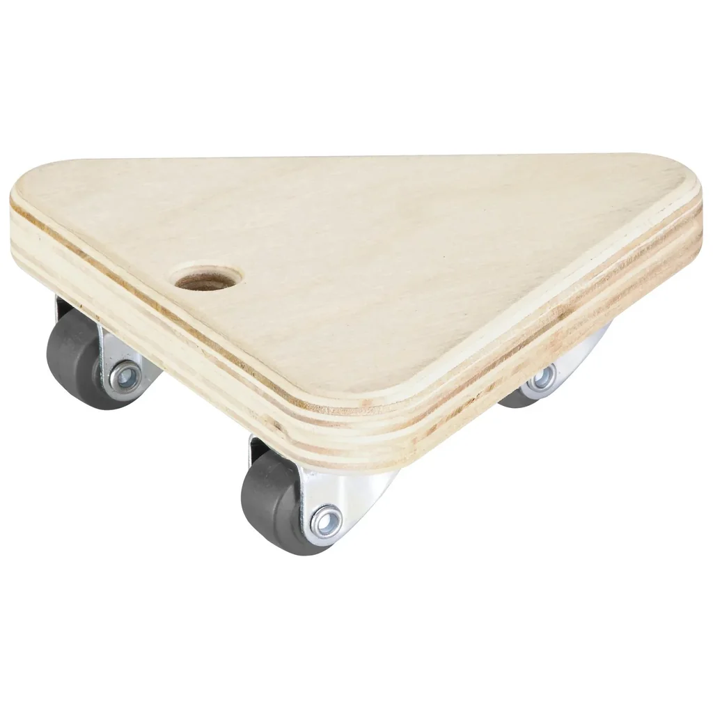 Transporthilfe MM 1313, 14 x 14 x 14 x 4,5 mm, softe Rollen Ø 20 mm, Multiplexplatte Birke FSC®, Tragkraft 100 kg