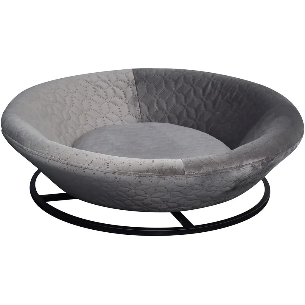 Pawhut Hundesofa in Beckenform grau