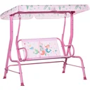 Kinderschaukel - mit Dach - Rosa - 110 x 74 x 113 cm