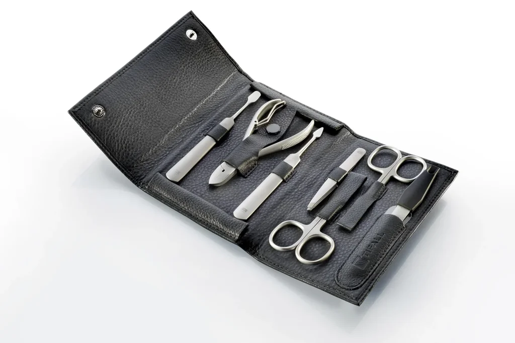 Leder-Maniküre-Etui, 8-teilig