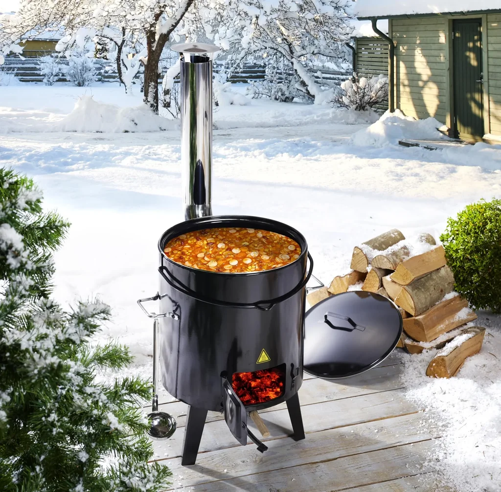 Gulaschkanone, Gulaschofen, Eintopfofen, "Szeged" + GRATIS dazu: Schöpfkelle, Edelstahl, 23 cm