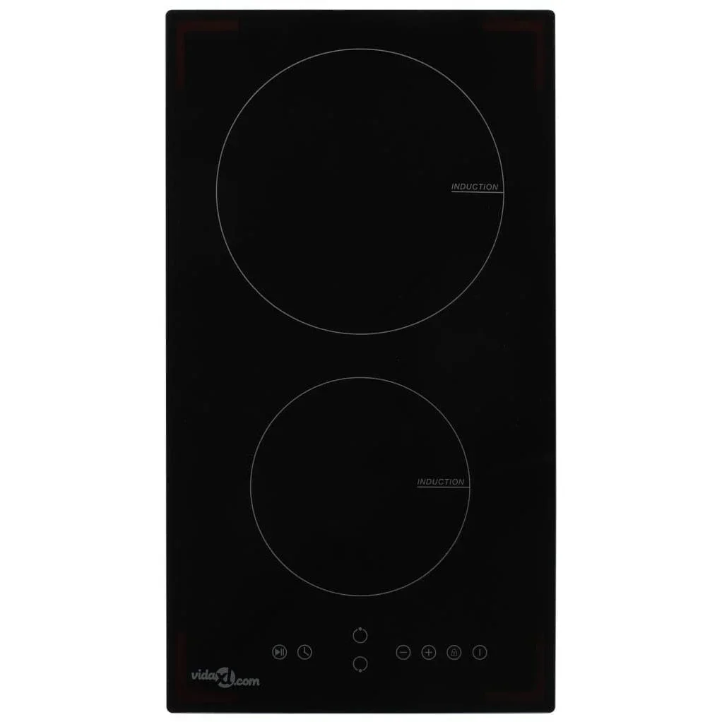 Induktionsherd mit 2 Kochzonen, Touch Control 3500 W Glas