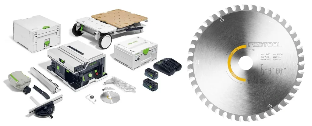 Systainer Akku-Tischkreissäge komplett Set, inklusive Sägeblatt